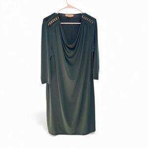 Michael Kors Elegant Green Dress with Gold Accents size 1X